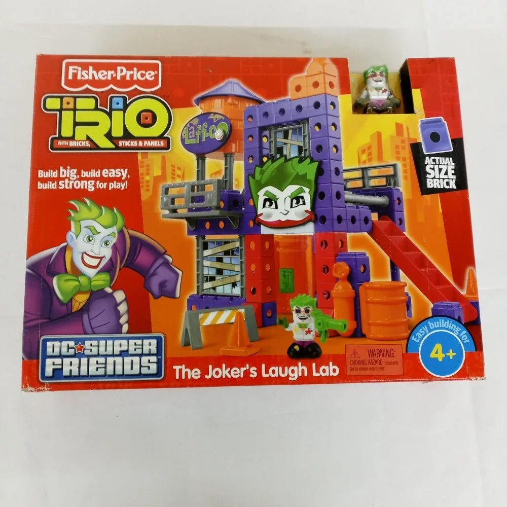 Joker's Laugh Lab Fisher Price Trio Batman DC Super Friends Building Set